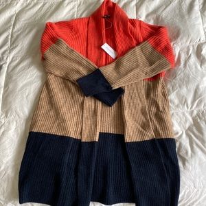NWT- Banana Republic Color-Block long cardigan